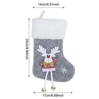 Mini Christmas Stocking Candy Gift Bag Fabric Holiday Hanging Ornament