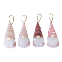 Christmas Gnome Hanging Ornament Set Plush Faceless Santa Decorations