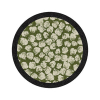 Round Floral Placemat – Green Botanical Table Mat