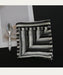 Black & White Woven Table Napkin – Striped Fabric Dining Cloth