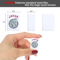Melamine Mahjong Tiles with Colored Backs for Tabletop Games