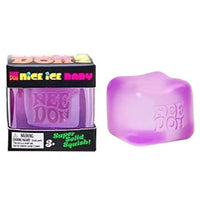 Nee Doh Nice Cube Squishy Toy, 5.5 cm Colorful Sensory Stress Relief Fidget Toy