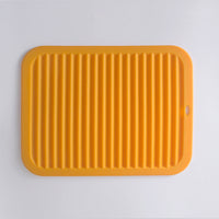 Silicone Dish Drying Mat Thick Heat Resistant Kitchen Countertop Draining Pad