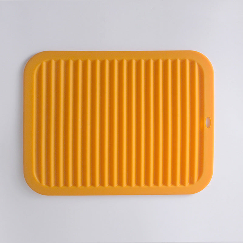 Silicone Dish Drying Mat Thick Heat Resistant Kitchen Countertop Draining Pad