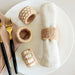 Handwoven Linen Napkin Ring, Rustic Rope Table Decor