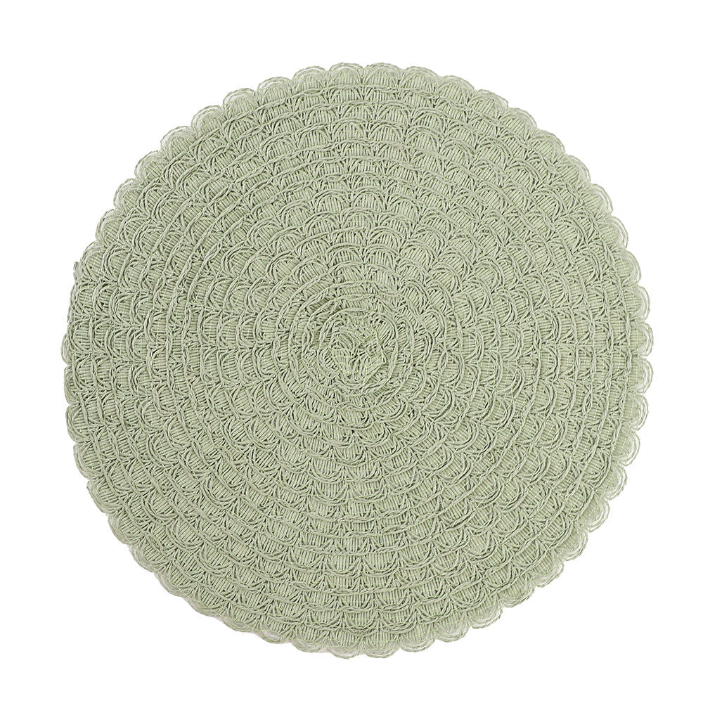 Round Textured Placemat 38cm, Decorative Dining Table Mat
