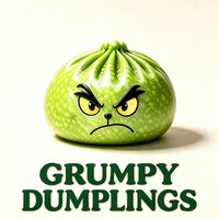 12-Pack Green Christmas Dumpling Squishy Toys, 8.5cm TPR Stress Relief Fidget Toys