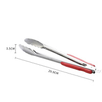 Silicone Tip Kitchen Tongs Stainless Steel BBQ Serving Tongs