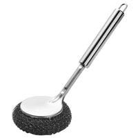 Stainless Steel Wire Scrub Brush Long Handle Pot Cleaning Scrubber