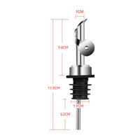 Stainless Steel Bottle Pourer with Automatic Flip Lid, Wine Liquor and Olive Oil Pouring Spout for Kitchen, Home Bar and Restaurant