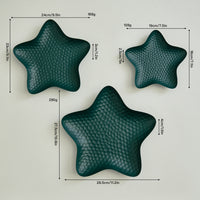 Metal Starfish Serving Tray  set – 3 pieces Textured Decorative Plate Tabletop Display & Home Decor