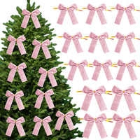 Velvet Christmas Bows Festive Ribbon Decorations for Christmas Trees Wreaths and Holiday Crafts