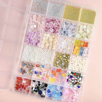 24 Compartment Resin Nail Art Charm Kit