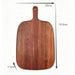 Solid Ebony Wood Cutting Board with Handle Kitchen Serving Board