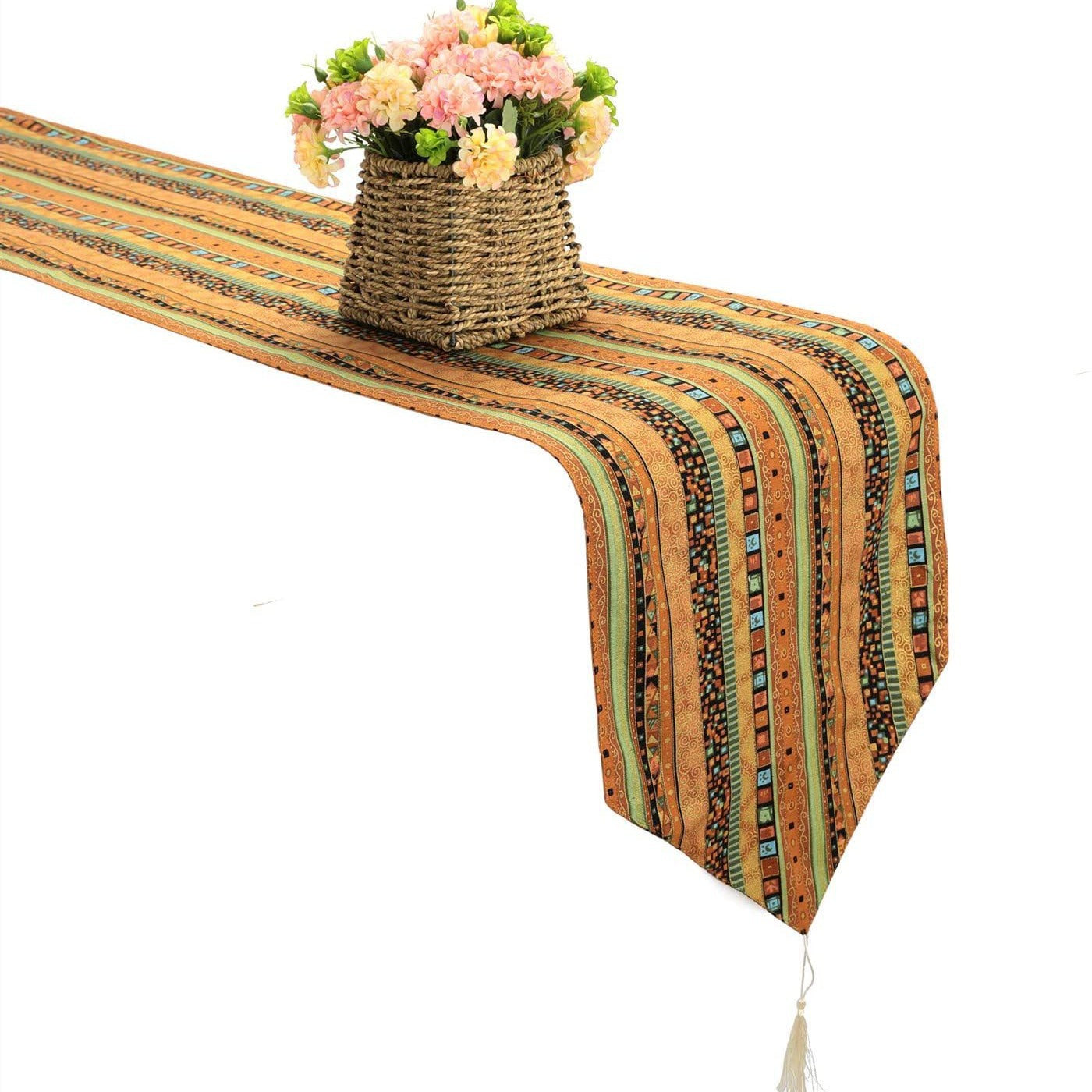 Cotton Linen Table Runner, Boho Farmhouse Decor