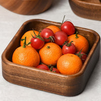 Wooden Square Snack Bowl with Rounded Corners