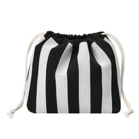 Striped Drawstring Makeup and Travel Storage Bag