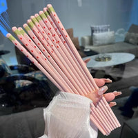 Ceramic Chopsticks Set – 10 Pairs Japanese Style Reusable Chopsticks for Home Kitchen Restaurant Dining Tableware