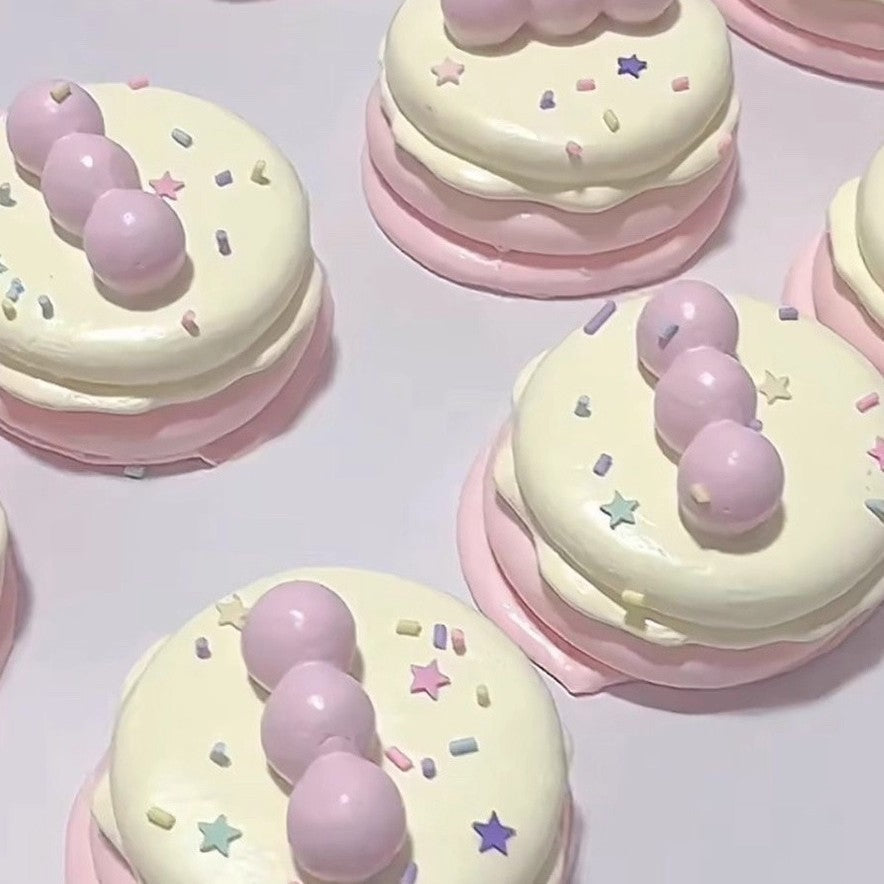 Pastel Cake Squishy Fidget Toy with Colorful Sprinkle Details