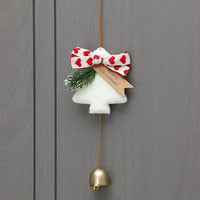 Plush Christmas Tree Bell Ornament Soft Hanging Decoration