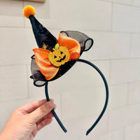 Halloween Witch Hat Headband with Bow