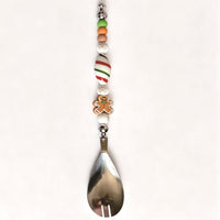 Christmas Stainless Steel Serving Spoon – Gingerbread Man Beaded Design