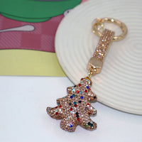 Christmas Tree Rhinestone Keychain Festive Bag Charm Accessory