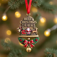 Christmas Acrylic Hanging Ornament Santa Claus Wreath Bell Holiday Tree Decoration