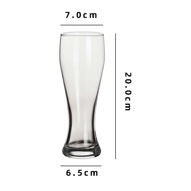 Curved Waist Beer Glass Tall Clear Craft Beer Drinking Cup
