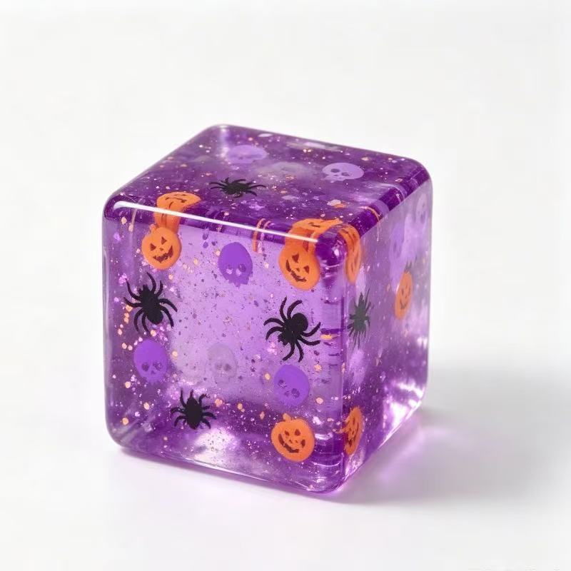 Halloween Pumpkin Crystal Cube Slow Rising Squishy Stress Relief Toy