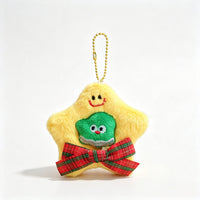 Cute Christmas Plush Wreath Ornament Cartoon Holiday Tree Hanging Decoration