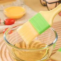 Silicone BBQ Basting Brush Wooden Handle Cooking Oil Brush