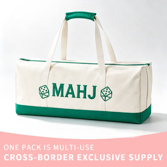 Portable Mahjong Storage Bag – Large Capacity Zipper Carrying Tote for Mahjong Tiles, Accessories, Travel, Game Night & Home Organization