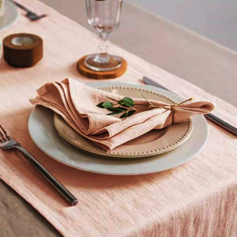 Cotton Linen Cloth Napkins, 42 x 42 cm Reusable Dinner Napkins for Everyday Dining, Weddings and Table Settings
