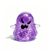 Halloween Ghost Squishy Toys – Glitter Ghost Stress Relief Fidget Toys, Soft Squeeze Toys for Kids Party Favors