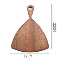 Fan Shaped Wooden Cutting and Serving Board with Hanging Handle