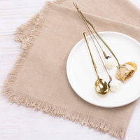 Fringed Cotton Linen Napkins for Relaxed Gatherings and Beautiful Table Settings, 45 x 45 cm