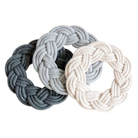 Woven Cotton Rope Placemat, Wreath Style Heat-Resistant Table Mat