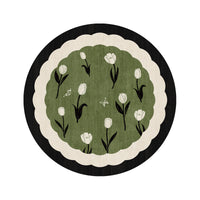 Round Floral Placemat – Green Botanical Table Mat