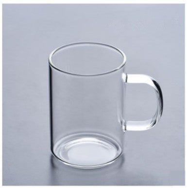 Borosilicate Glass Mug – Colorful Handle Drinking Cup