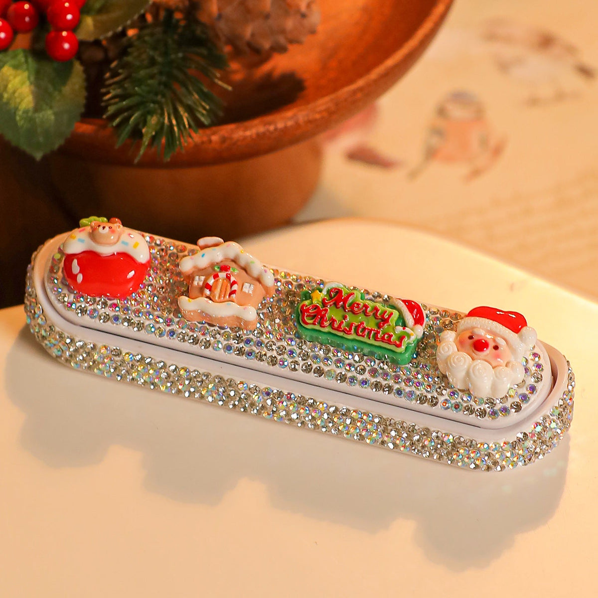 Christmas Rhinestone Parking Phone Number Display