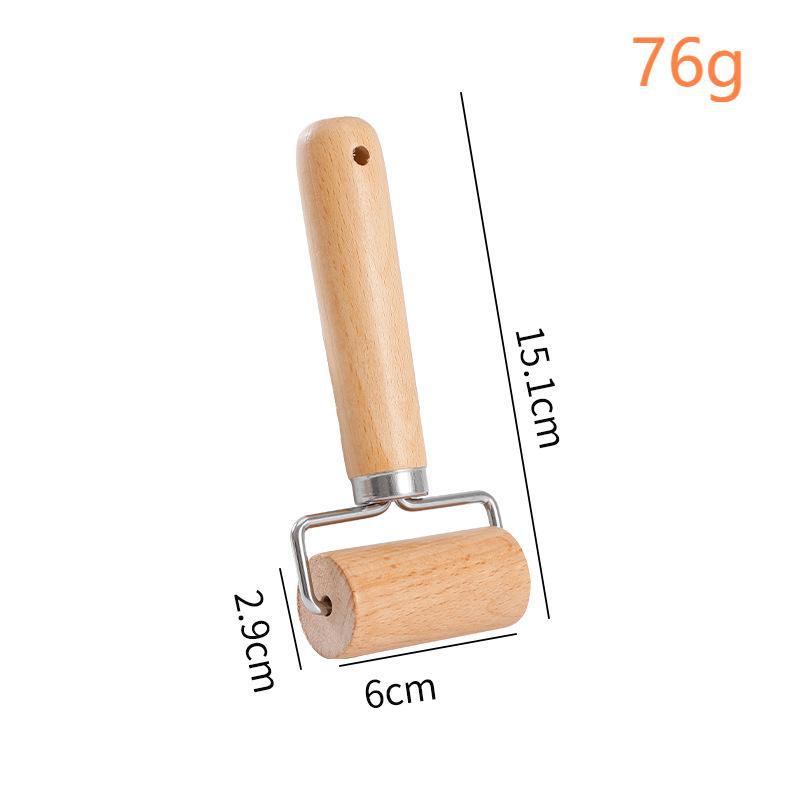 Beechwood Rolling Pin with Rotating Roller