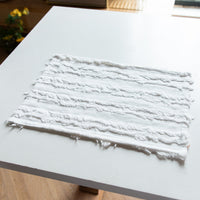 Vintage French Placemat, Cotton Linen Dining Mat and Coaster