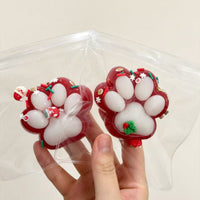 Christmas Paw-Shaped Squishy Toy – TPR Stress Relief Fidget Toy with Festive Holiday Decorations