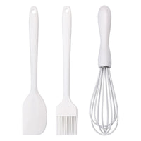 Mini Silicone Baking Utensil Set with Spatula Pastry Brush and Whisk