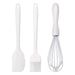 Mini Silicone Baking Utensil Set with Spatula Pastry Brush and Whisk