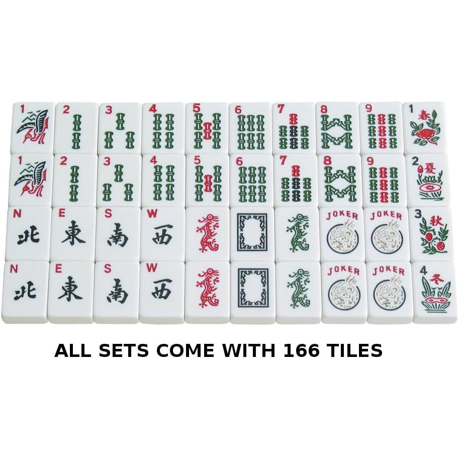 American Mahjong Set, Premium Melamine Tiles for Tabletop Gaming