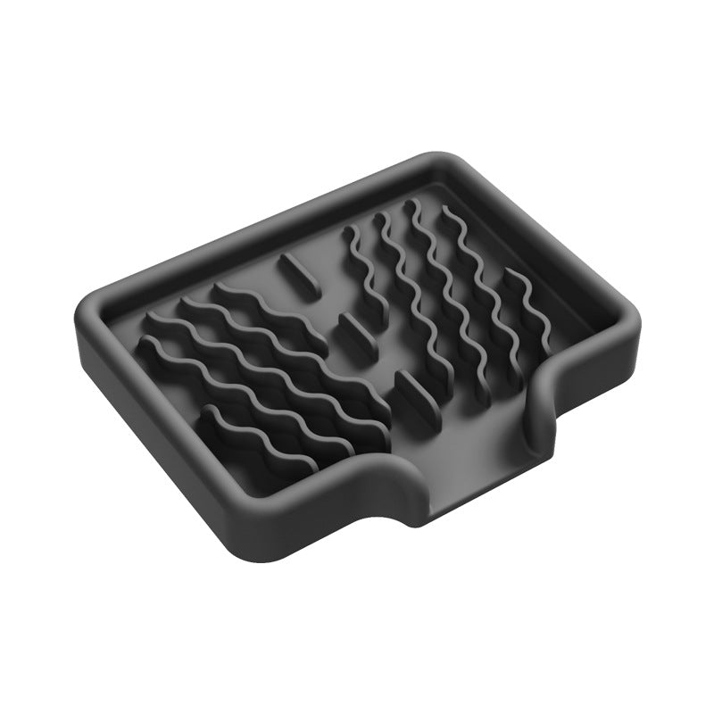 Small Silicone Soap Dish Drainage Tray Raised Soap Holder