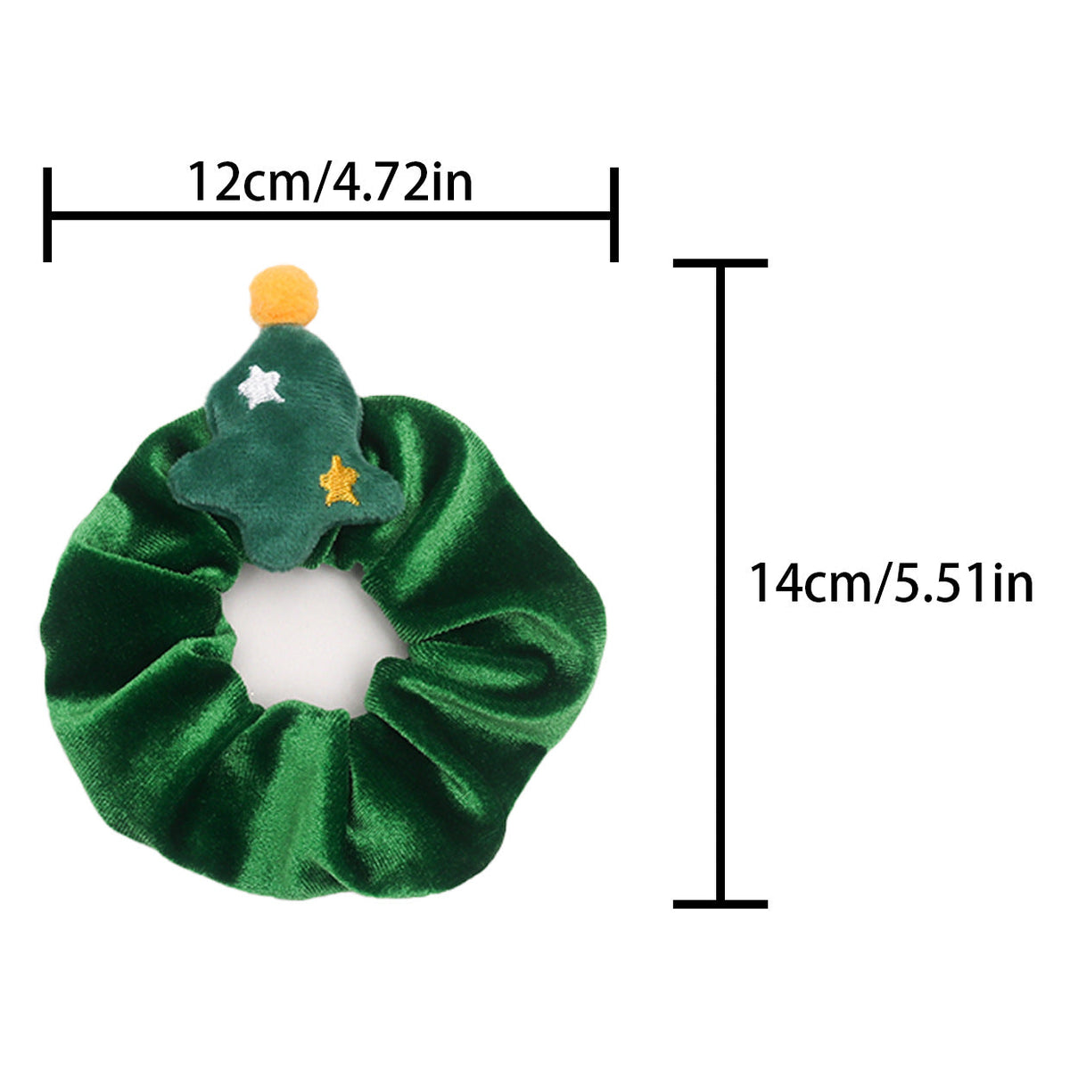 Christmas Bear Plush Hair Scrunchie Festive Hair Accessories