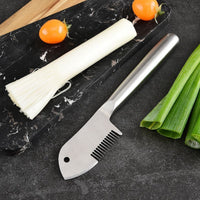 Stainless Steel Green Onion Shredder with Serrated Blade